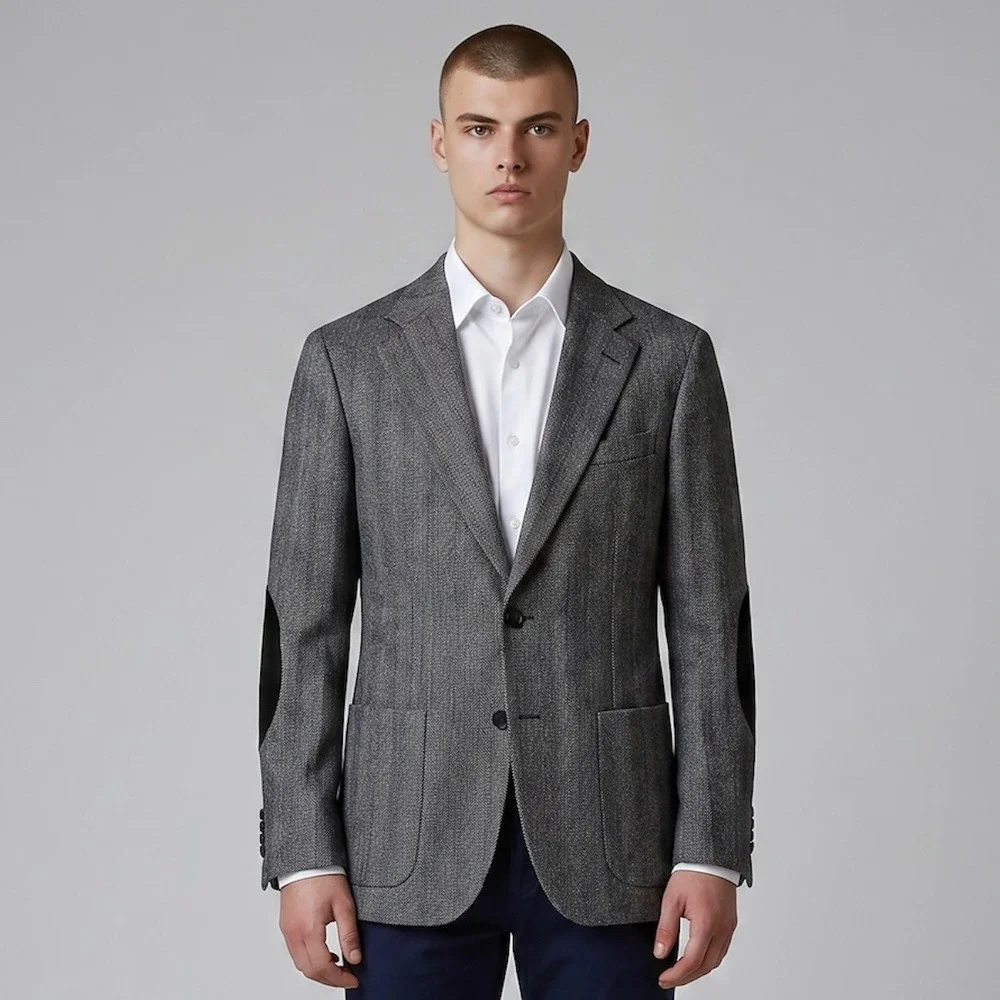 Banana Republic Blazer 38R Slim Lanificio F.Lli Balli Linen Wool Unstructured